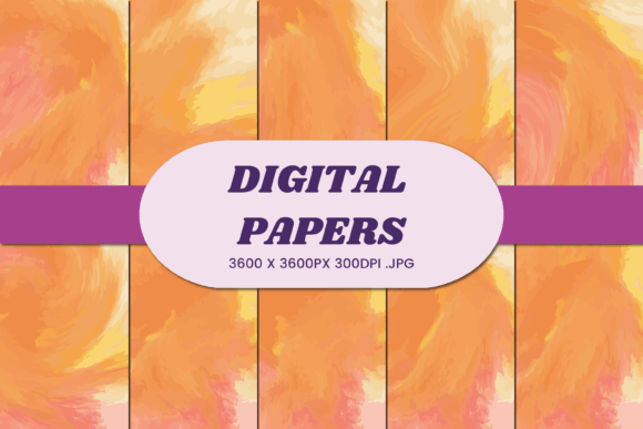 Abstract Orange Yellow 7 Digital Paper: Elevate Your Creative Projects with Vibrant Design