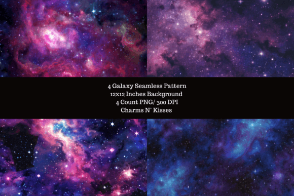 Galaxy Digital Pattern Paper for Creative Projects