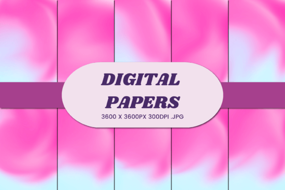 Pink Blue Unicorn Liquid 2 Digital Paper