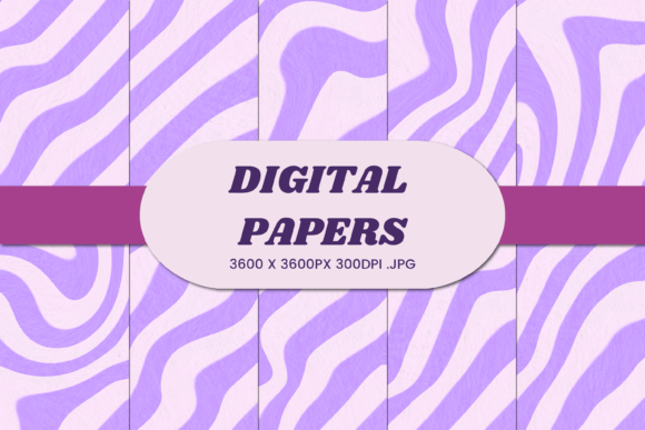 Retro Groovy Purple 2 Digital Paper: Elevating Creative Workflows with High-Resolution Design