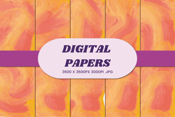 Transforming Brand Identity with Abstract Orange Yellow 6 Digital Paper