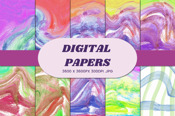 Watercolor Abstract 12 Digital Paper for Creatives