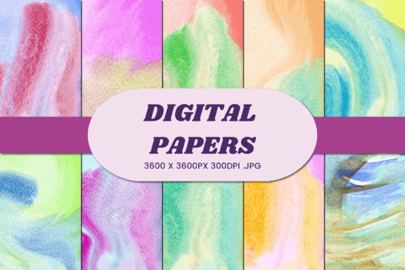 Watercolor Abstract 28 Digital Paper: A Smart Choice for Versatile Creative Projects