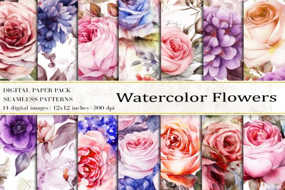 Watercolor Flowers Digital Papers: The Ultimate Resource for Creative Projects