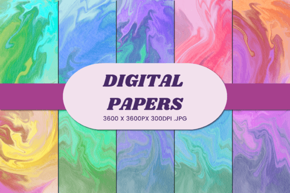 Watercolor Marble Liquid 3 Digital Paper: Elevating Your Creative Business with High-Resolution Texture