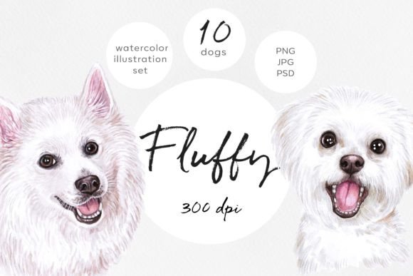 Watercolor White Fluffy Dog Illustration: A Comprehensive Evaluation